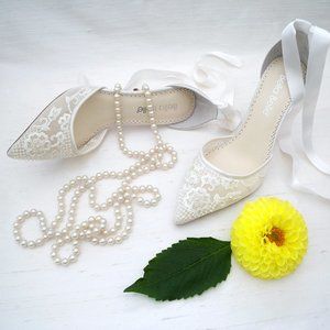 Bella Belle Penelope Ivory Lace Wedding Shoes 8.5M NWT last pair final price
